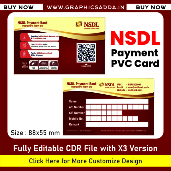 NSDL Payments Bank Card | NSDL Payments Bank PVC Card | NSDL Payments Bank
